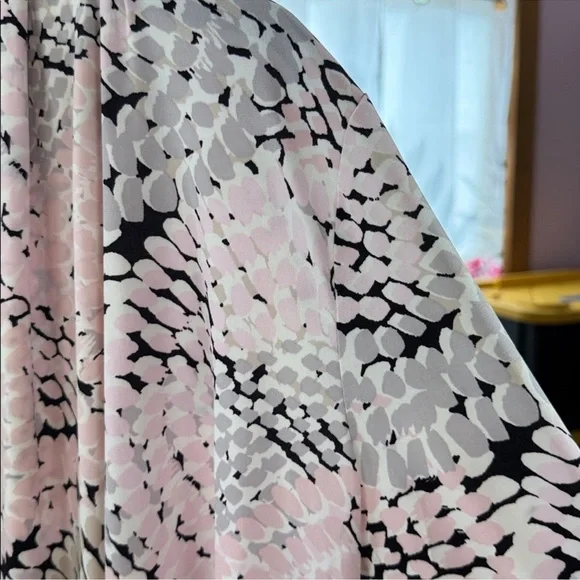 Kasper Stylish Pink and Gray Patterned Cardigan size large drape - Picture 5 of 6